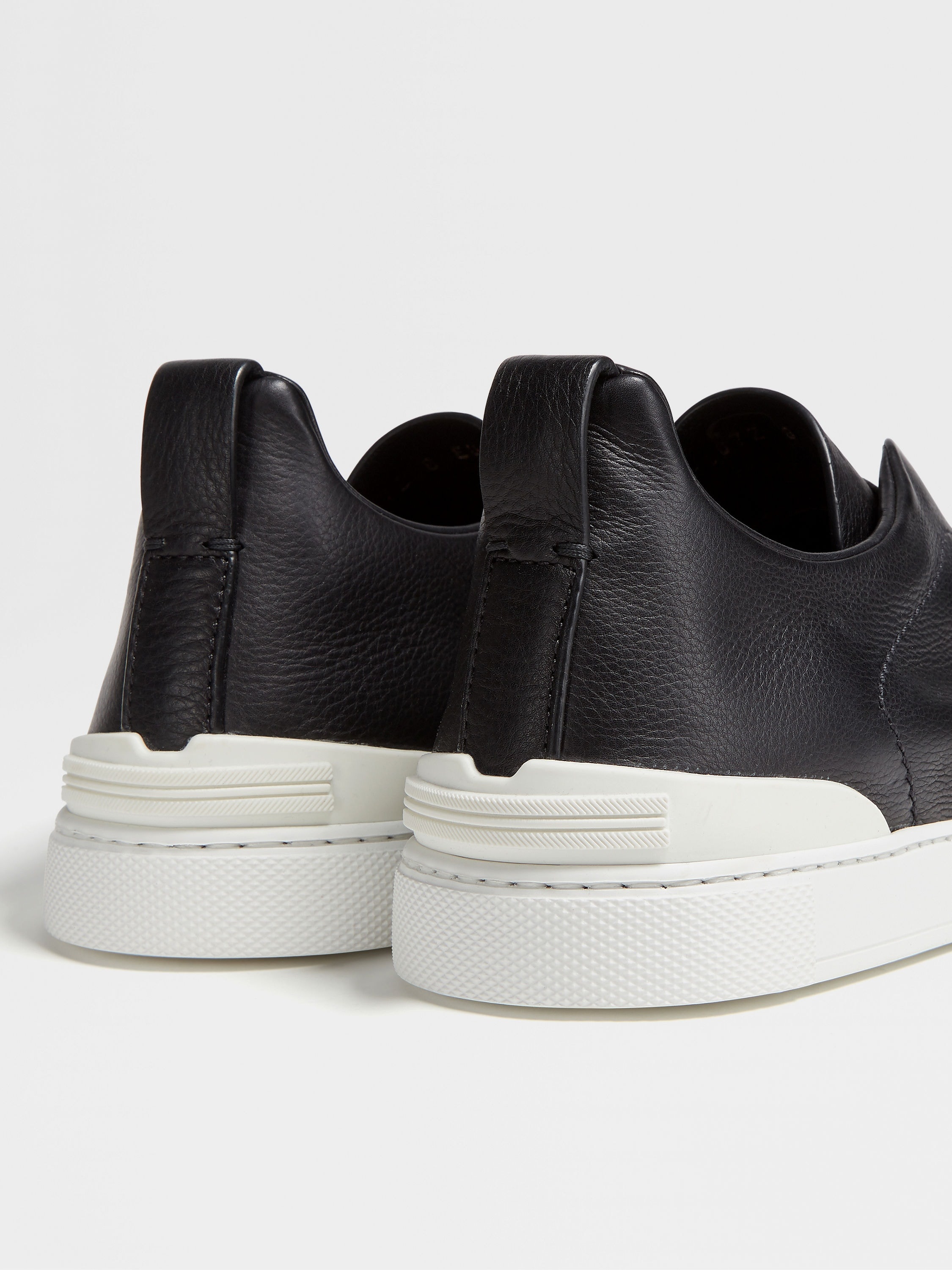 BLACK SECONDSKIN TRIPLE STITCH™ SNEAKERS - 3