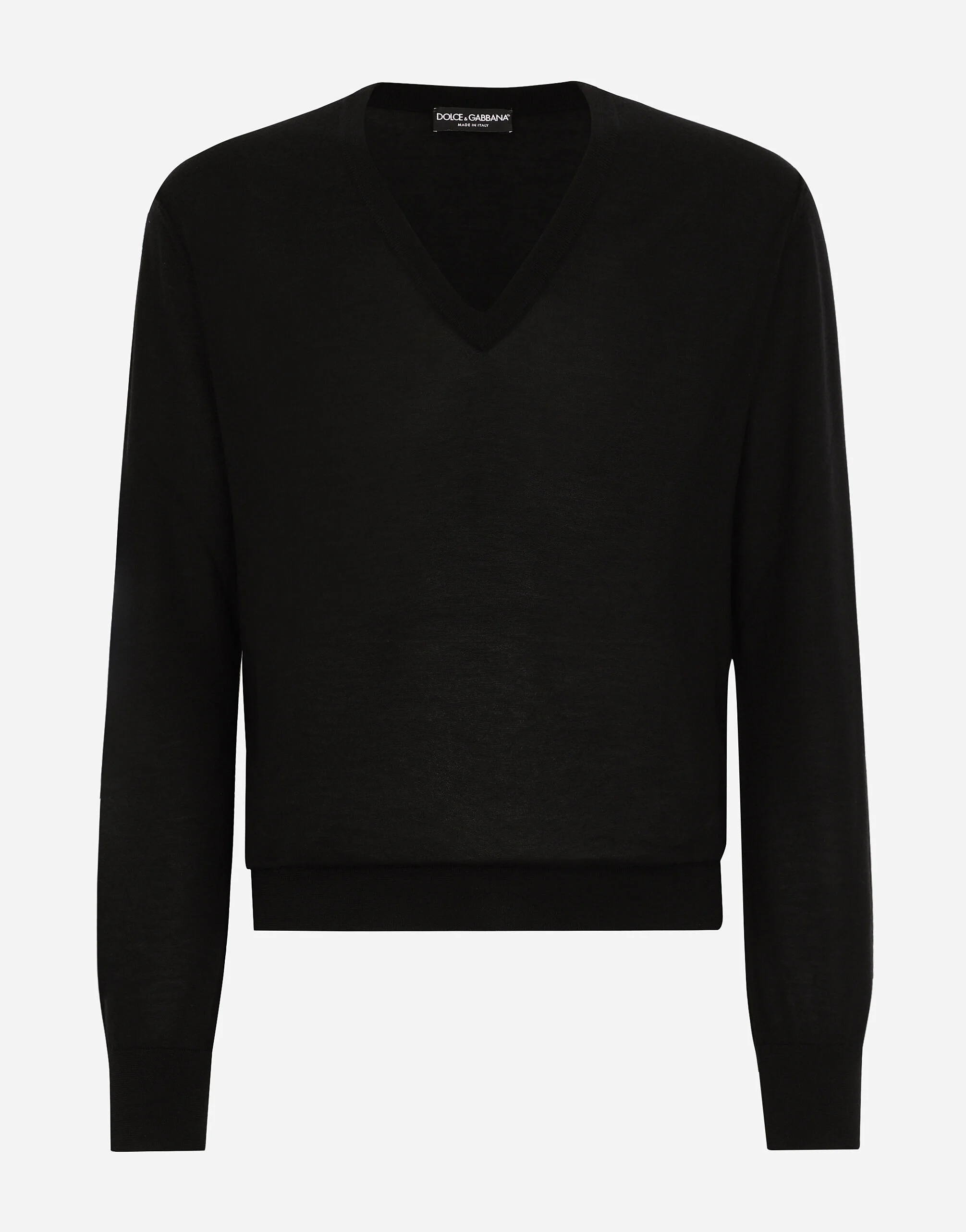 V-neck sweater in cashmere - 1