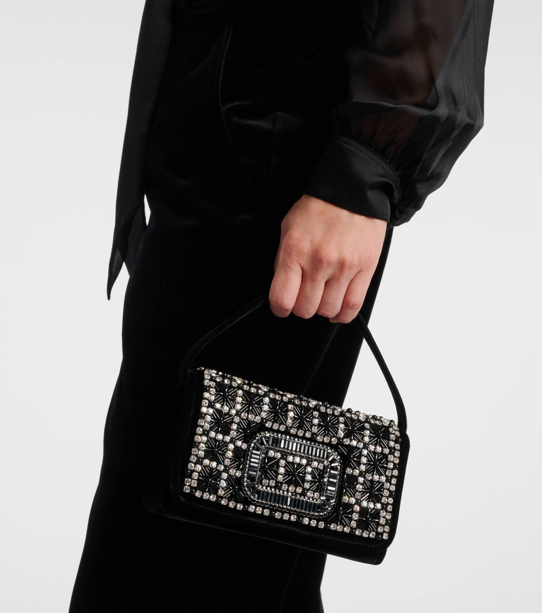 Pilgrim Micro embellished velvet clutch - 2