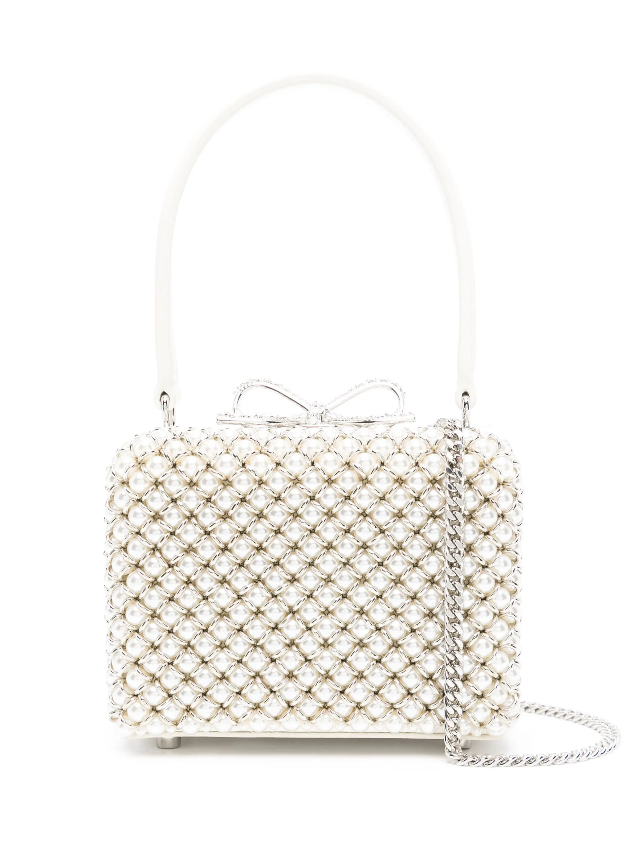 Self-portrait Mini Pearl-embellishment Tote Bag - 1