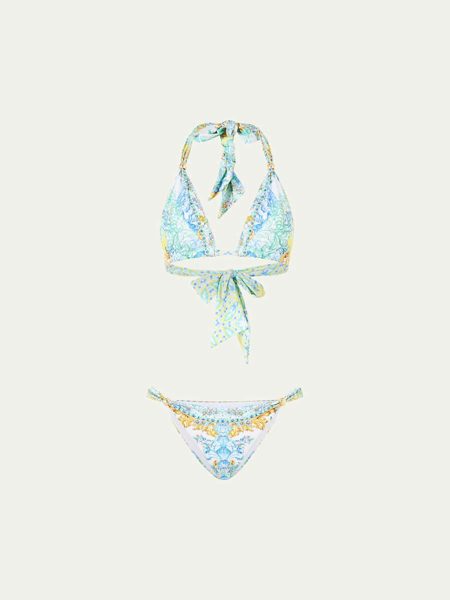 Dial Up The Tiles Soft-Tie Two-Piece Swimsuit - 1