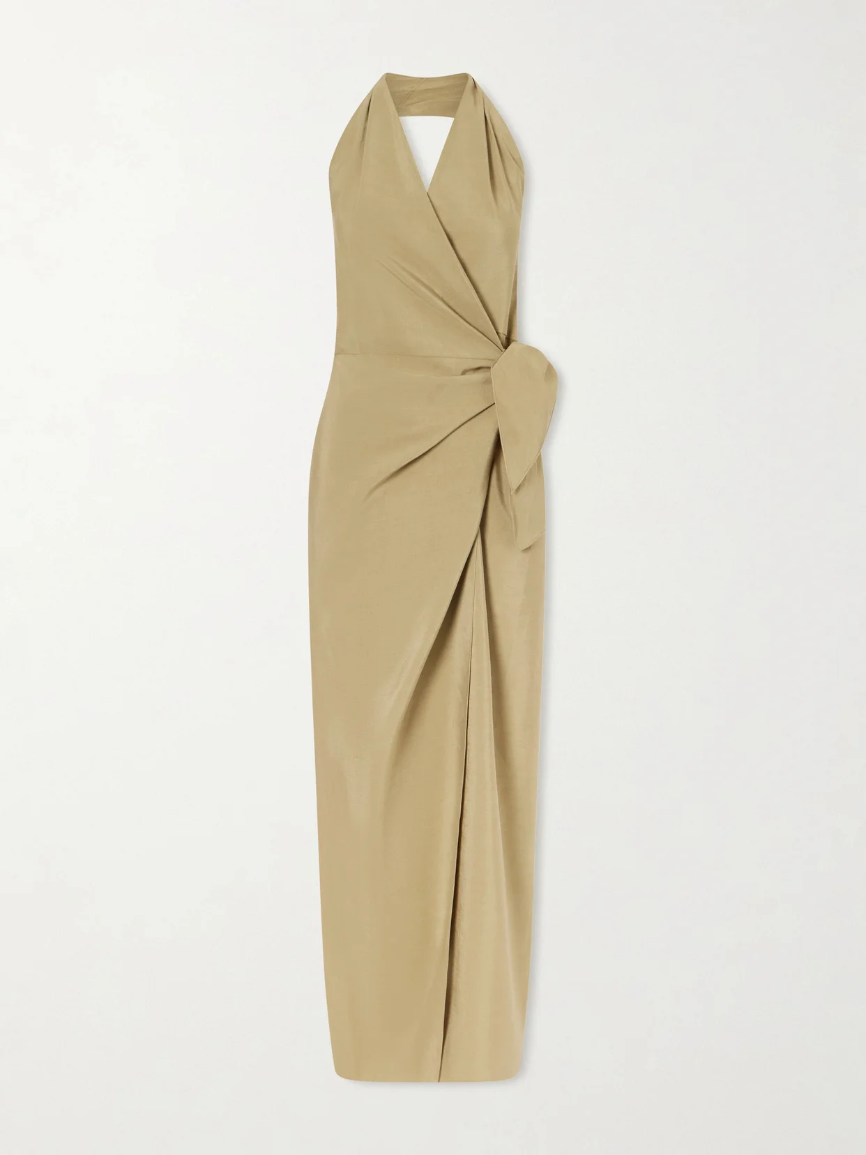Mona Halterneck Linen And Silk-blend Maxi Dress - 1
