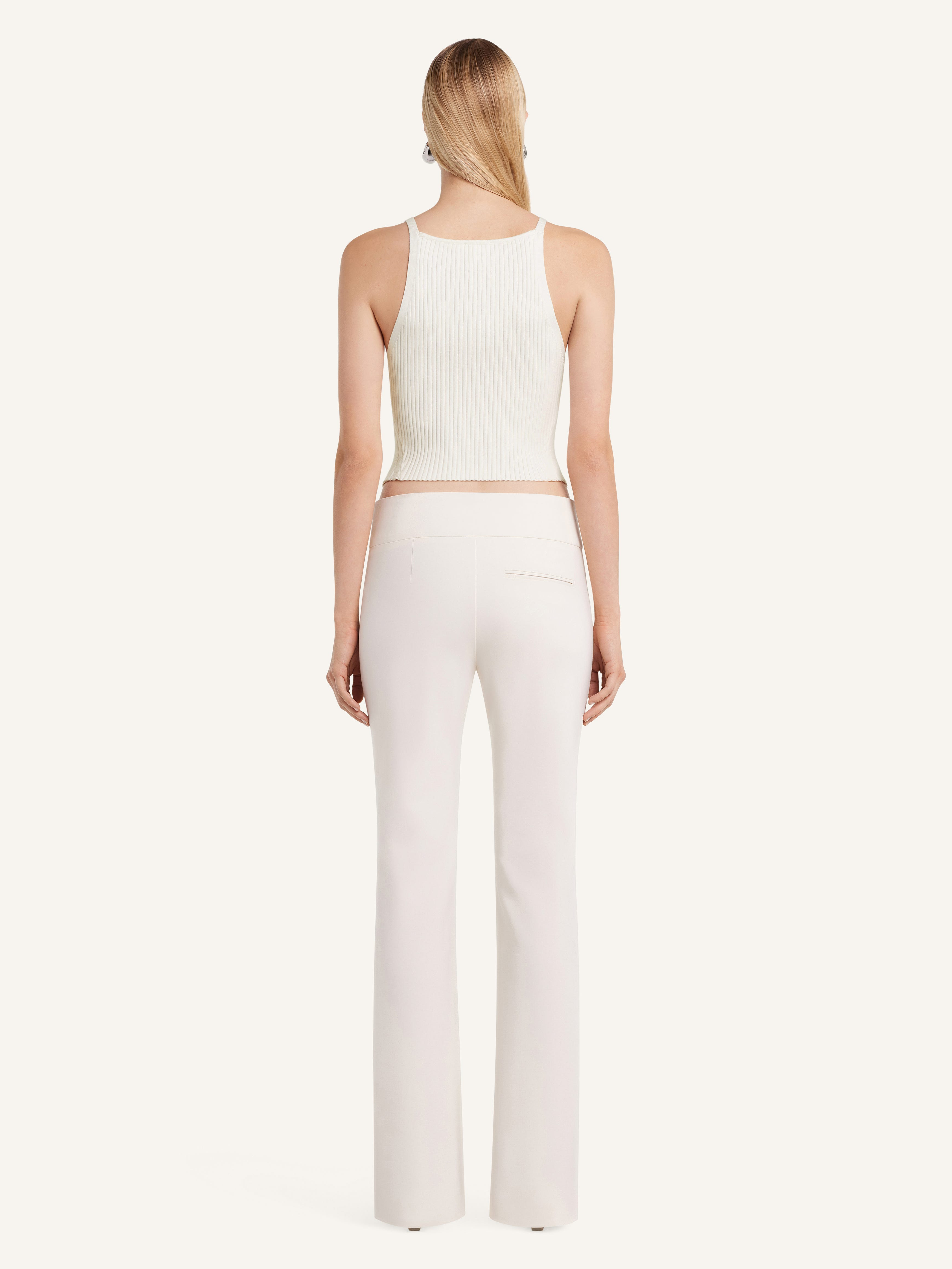 POINTY BUCKLE RIB KNIT TOP - 4