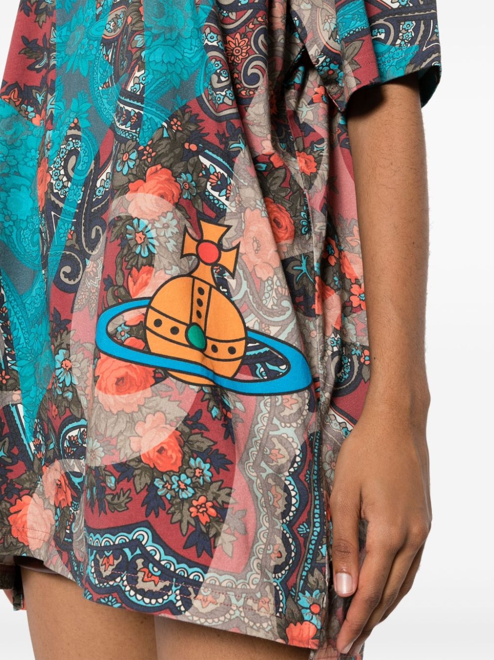 floral-print cotton T-shirt - 5