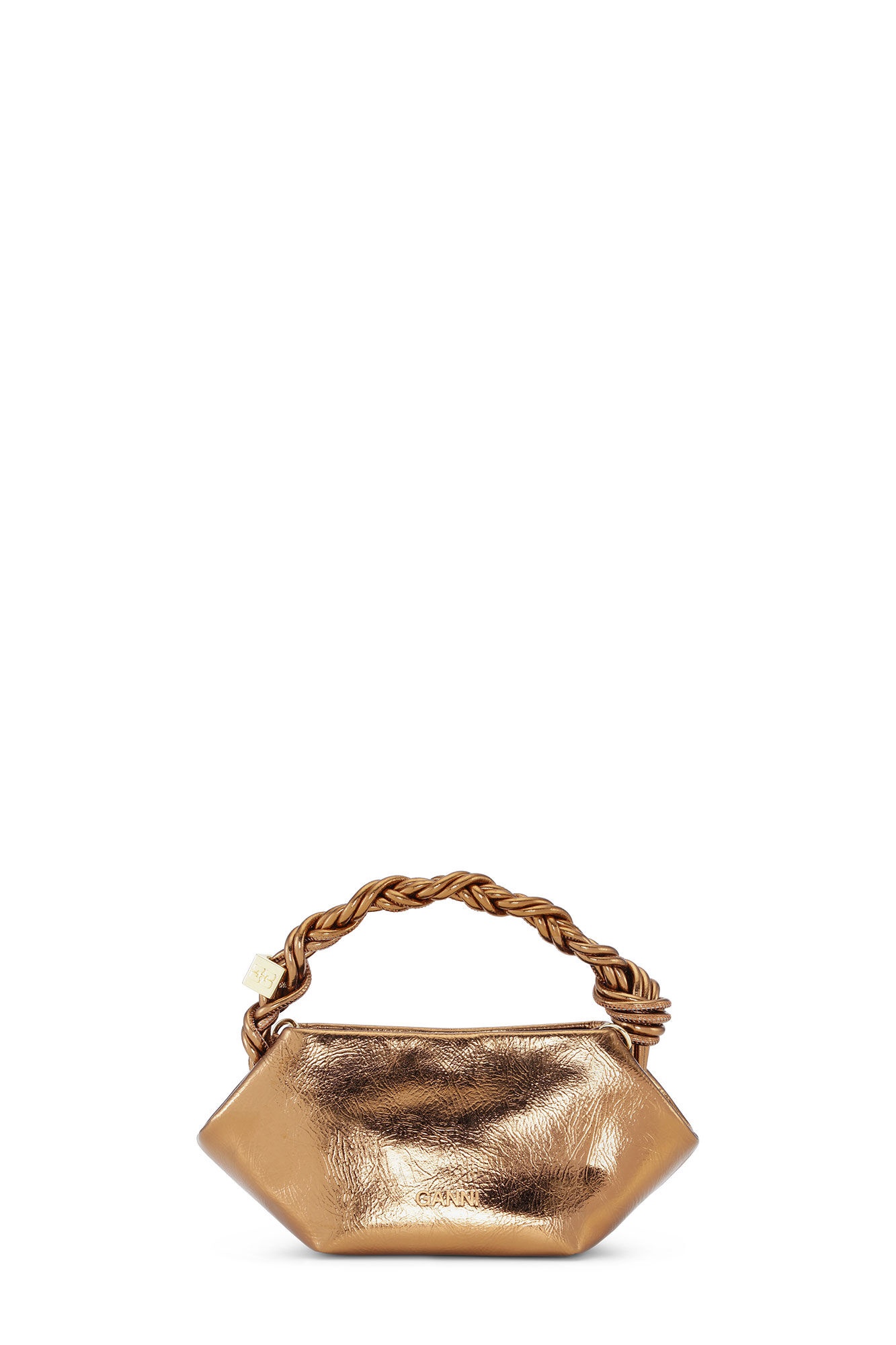 BRONZE METALLIC MINI GANNI BOU BAG - 2