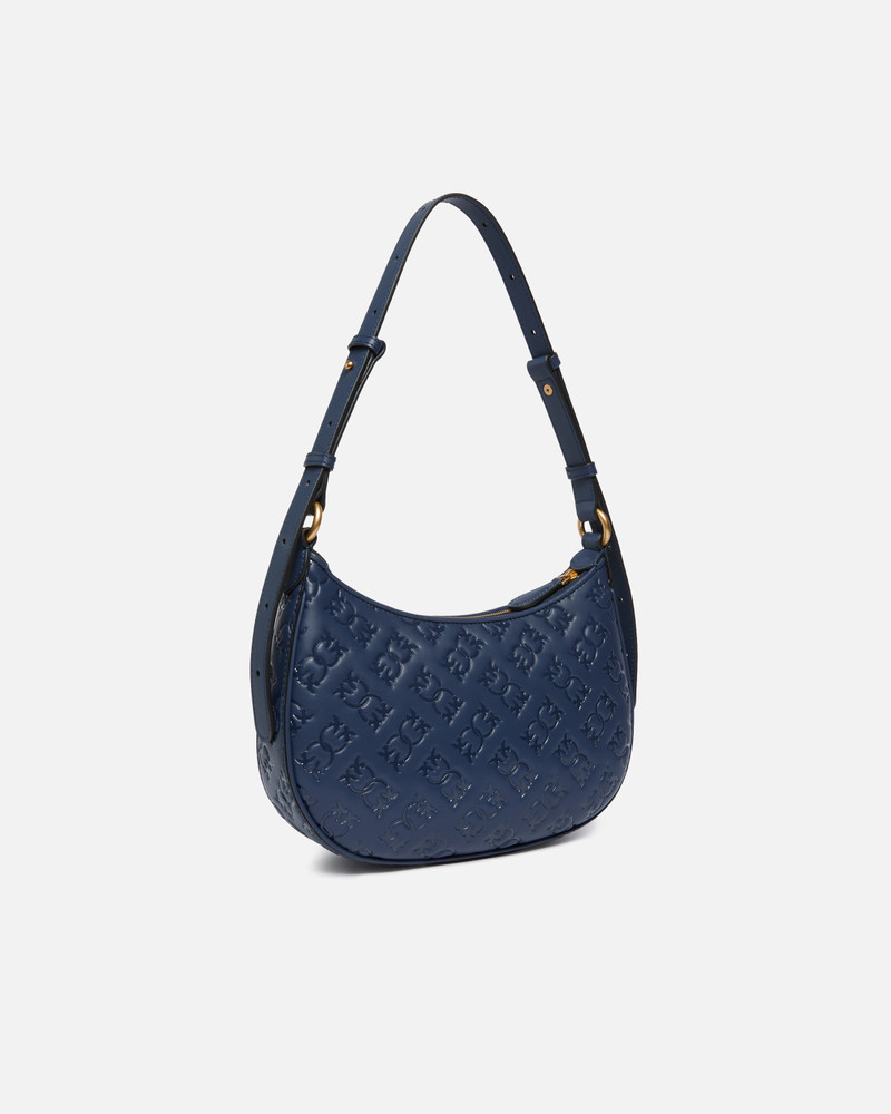 PINKO SMALL HALF MOON SHOULDER BAG WITH LOVE BIRDS LOGO outlook