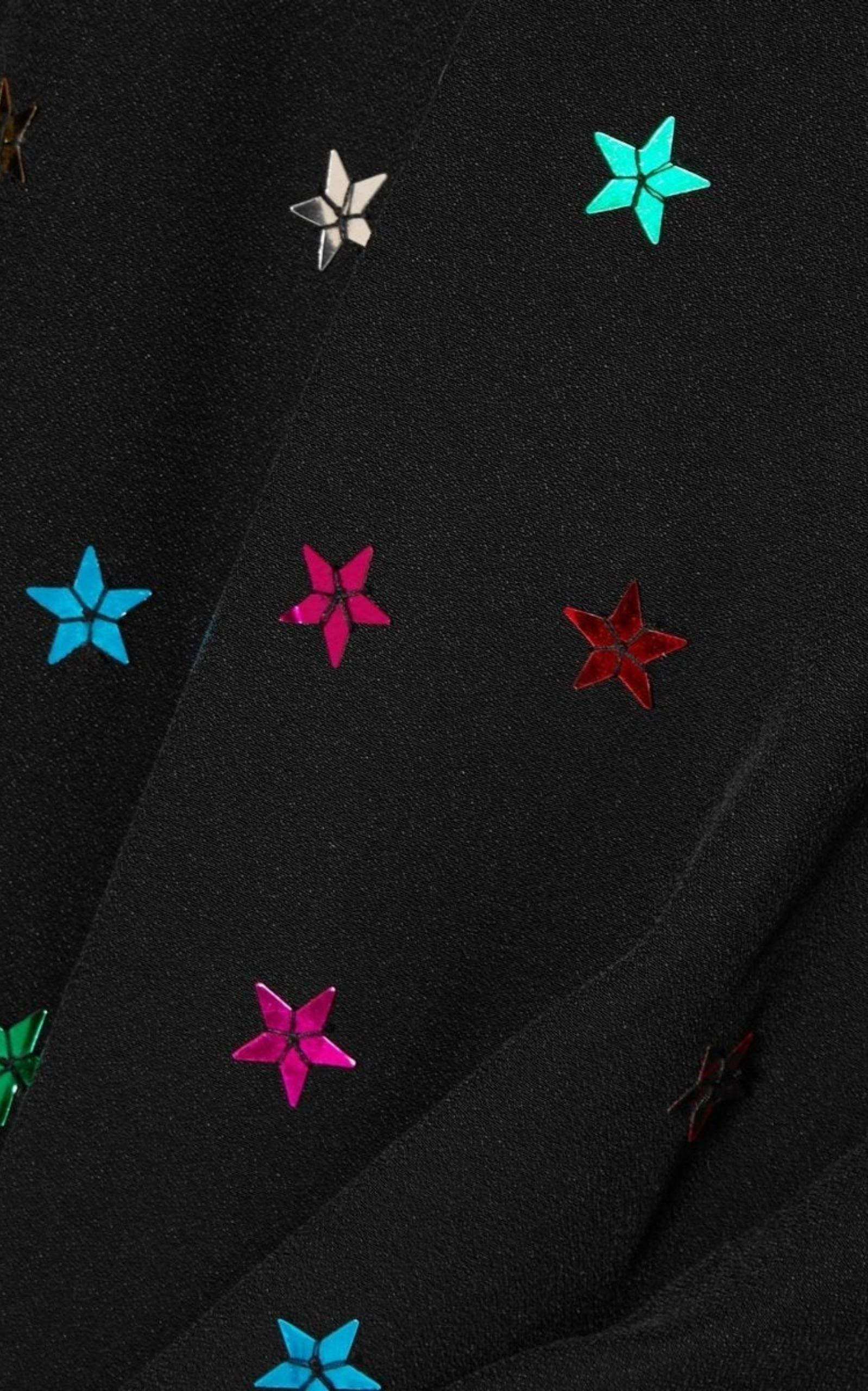 Gathered Sequin-embellished Crepe De Chine Mini Dress - 5