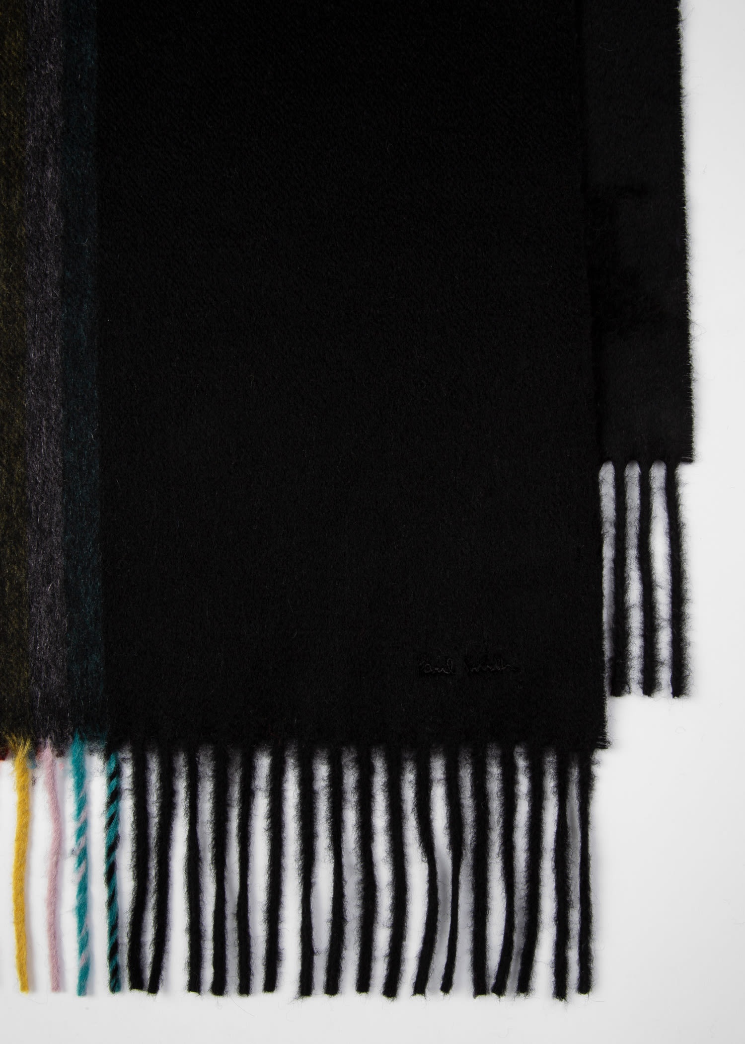 Cashmere Scarf With 'Artist Stripe' Trim - 2