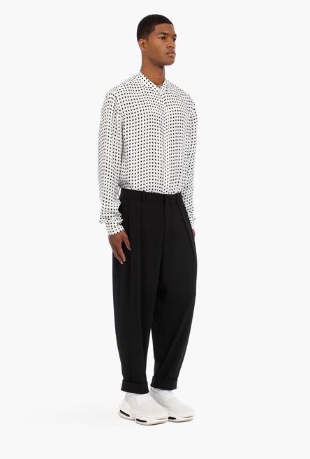 Black crepe harem pants - 7