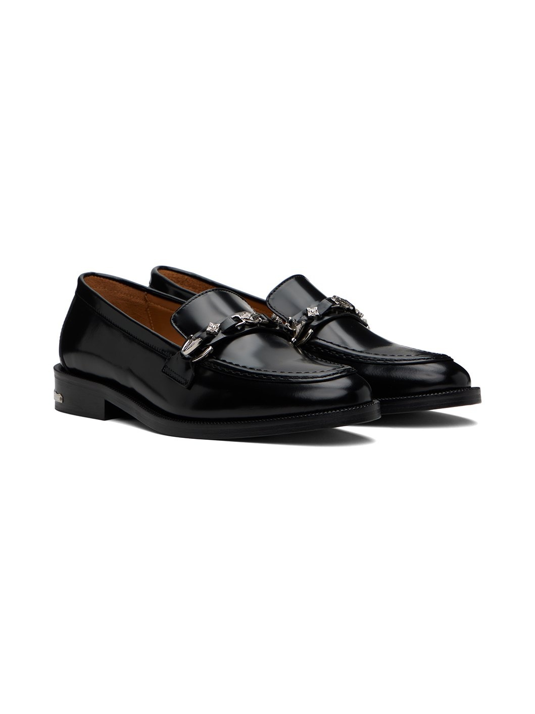 Black Polished Loafers - 4