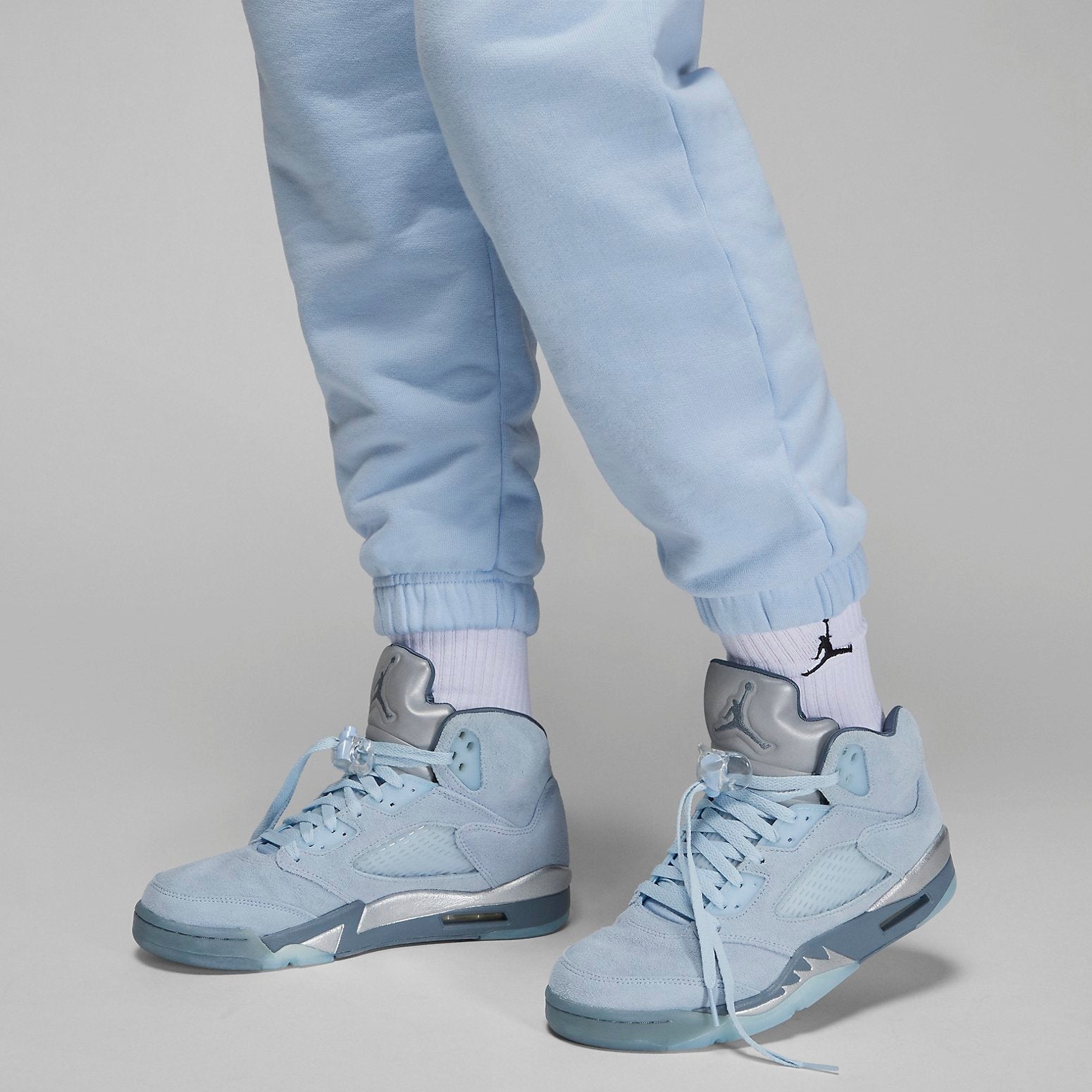 (WMNS) Air Jordan Wordmark Sweatpants 'Ice Blue' DV6471-411 - 4