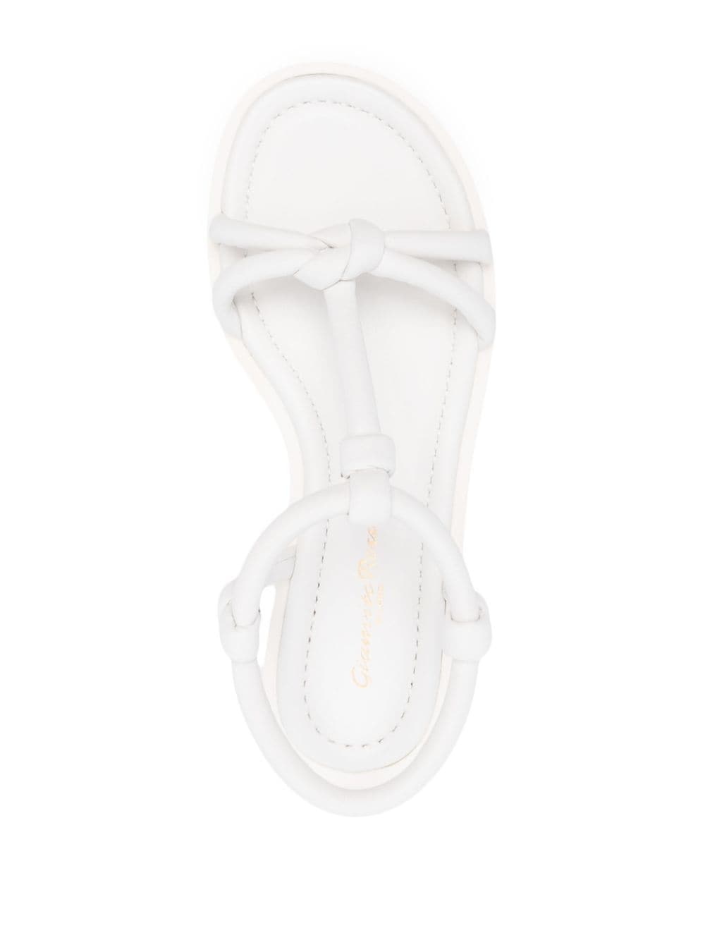 flatform leather sandals - 4