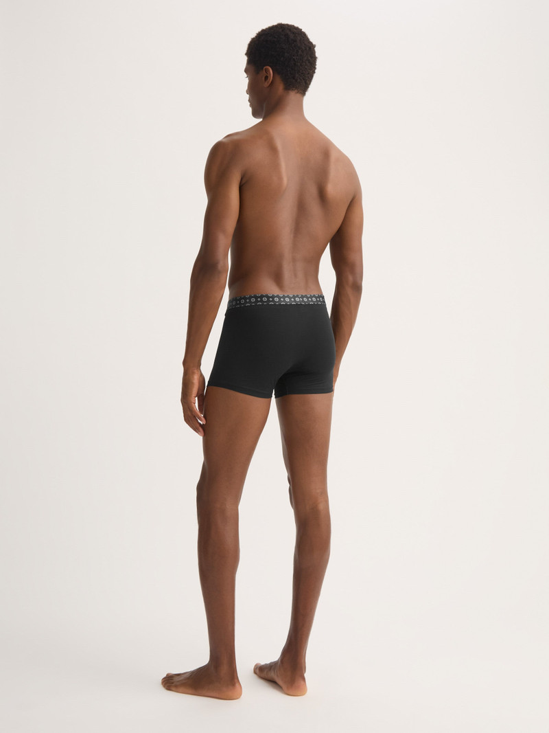 Rose Band Pima Cotton Boxer Briefs Black 3