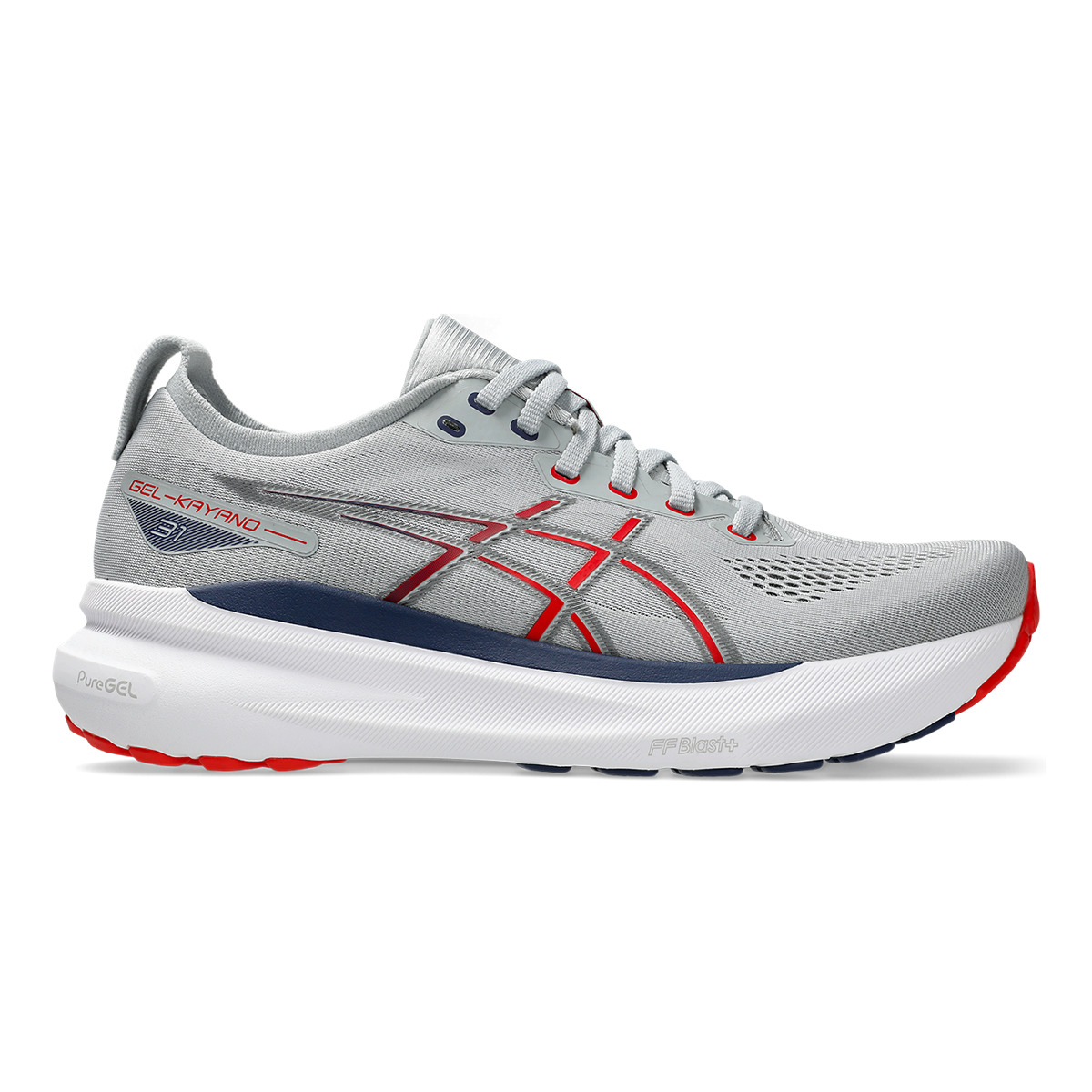 Asics Gel Kayano 31 - Piedmont Grey - Fiery Red - 1