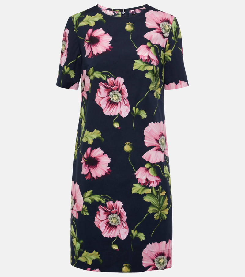 Floral cotton-blend minidress - 1
