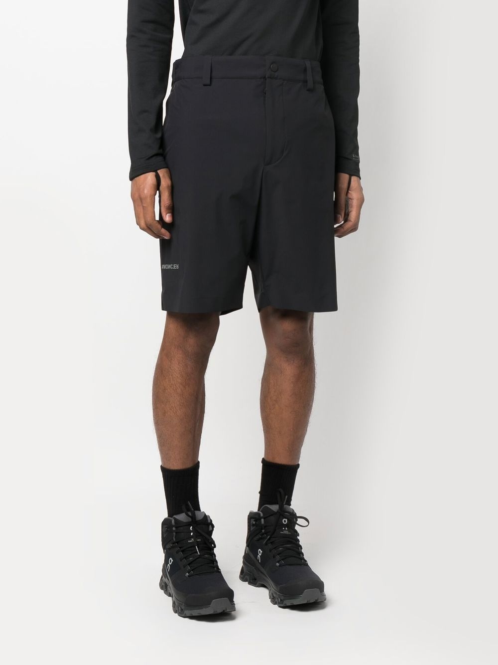 logo-print wide shorts - 3
