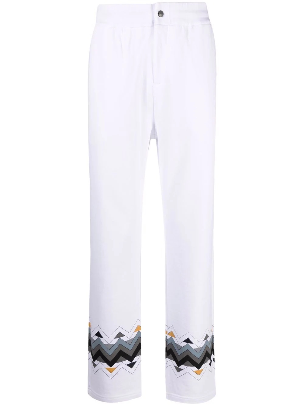 chevron-knit cotton track pants - 1