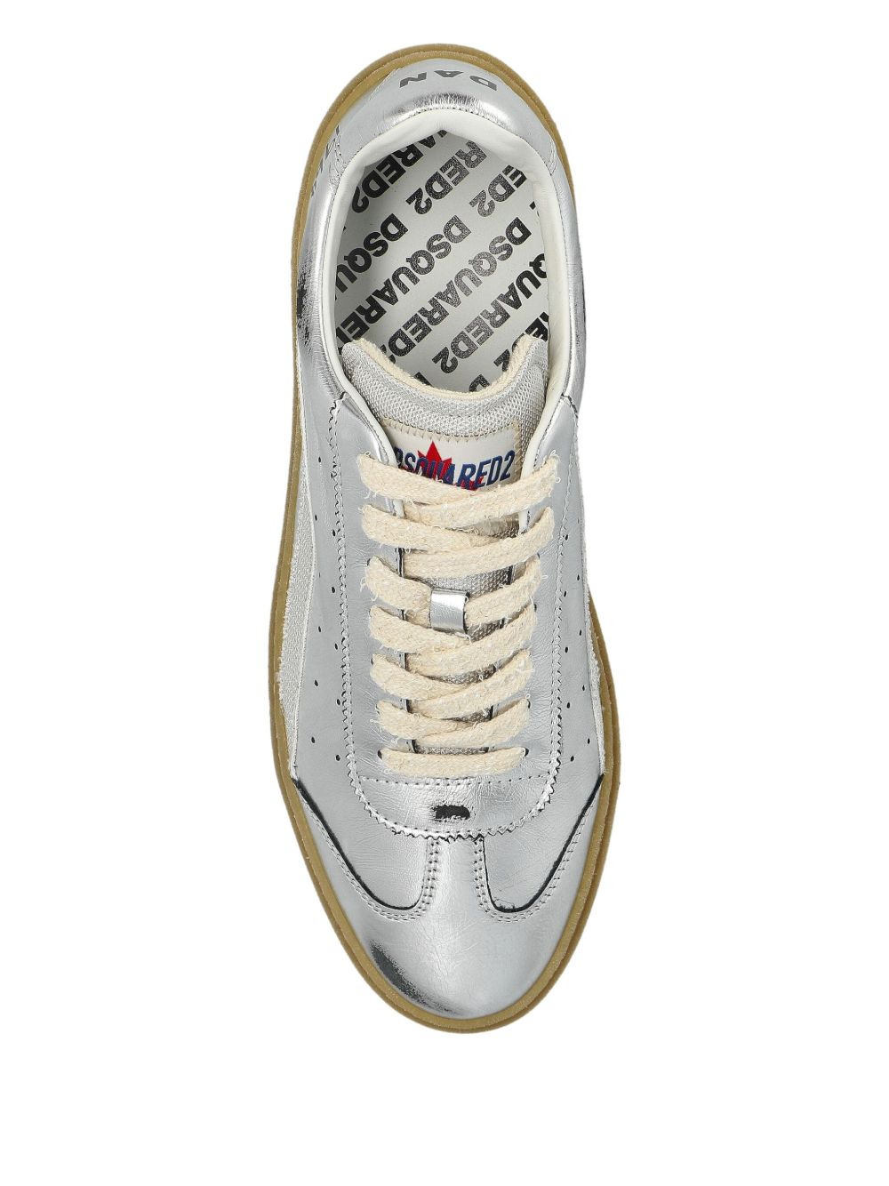 Rider metallic leather sneakers - 3