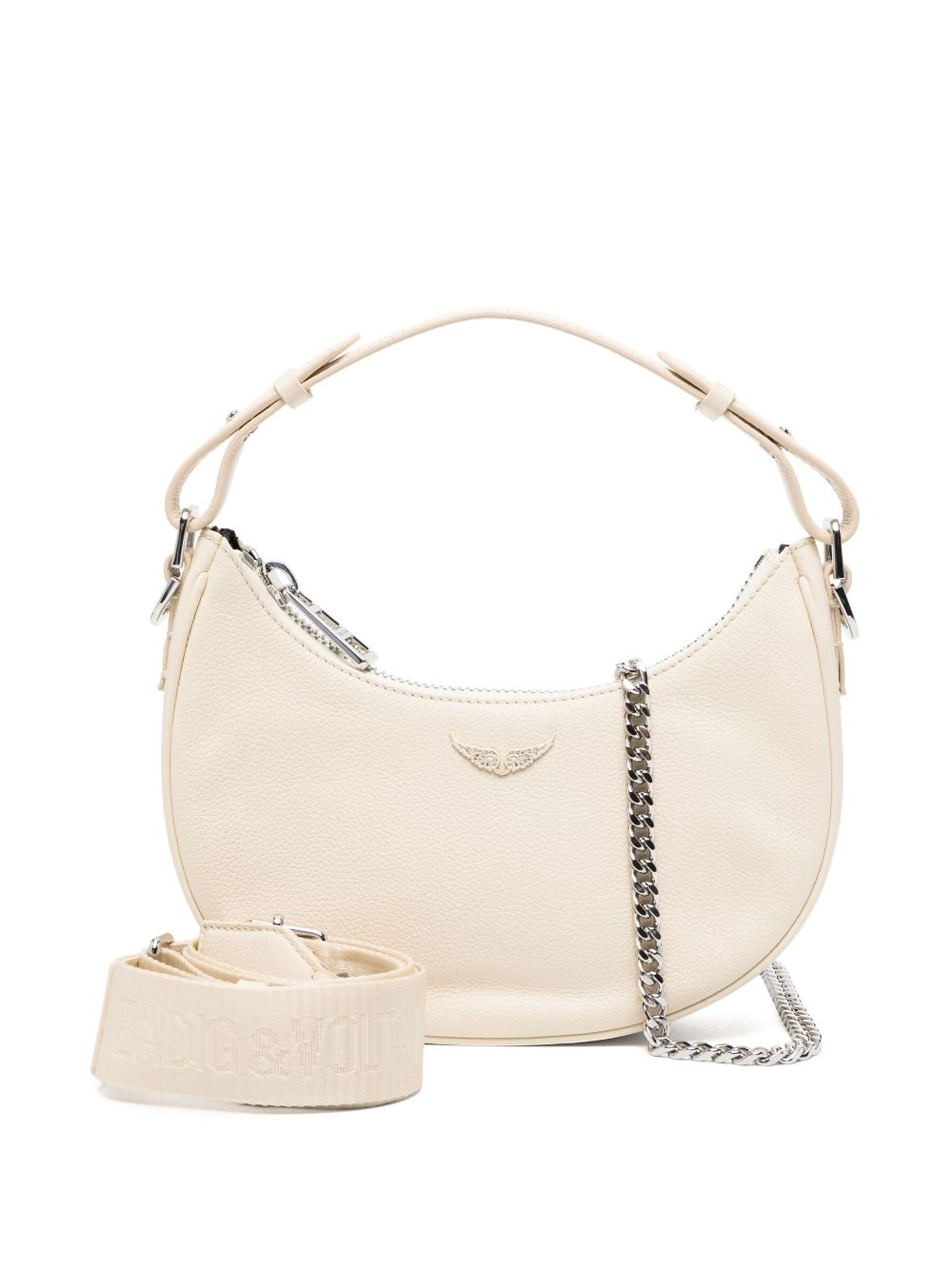 wings-plaque leather shoulder bag - 6