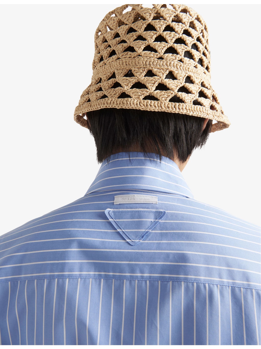 Stripe-motif menswear-fit cotton-poplin shirt - 5