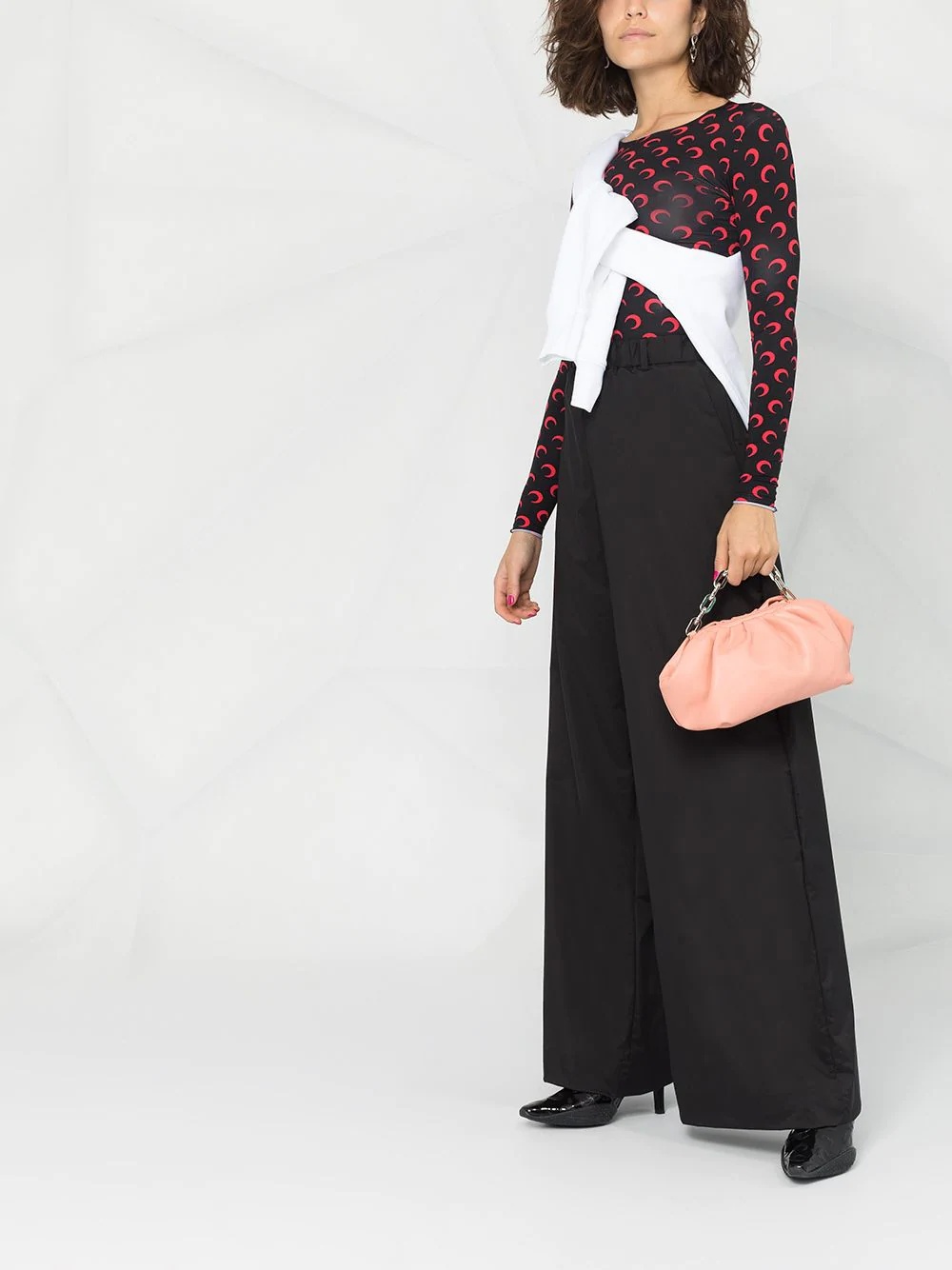 high-rise wide leg trousers - 2