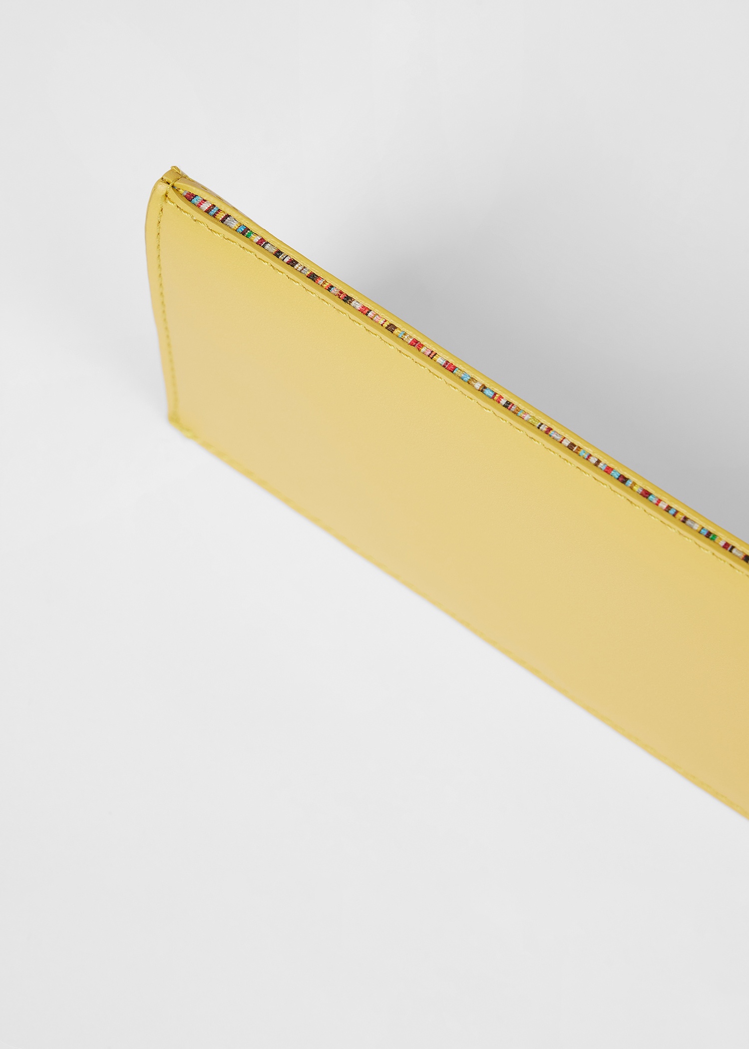 Yellow 'Signature Stripe' Trim Glasses Case - 3