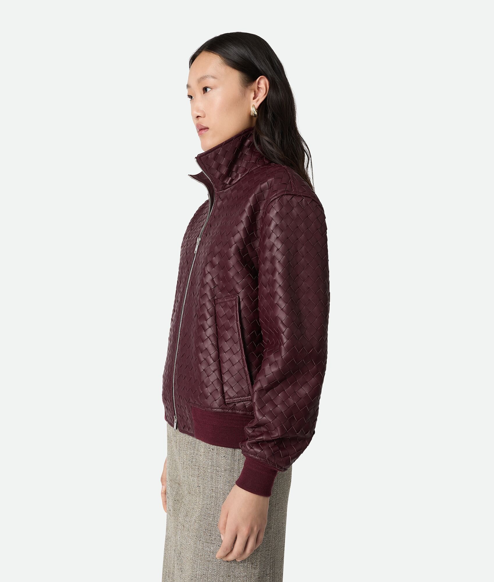 Intrecciato Leather Blouson - 2