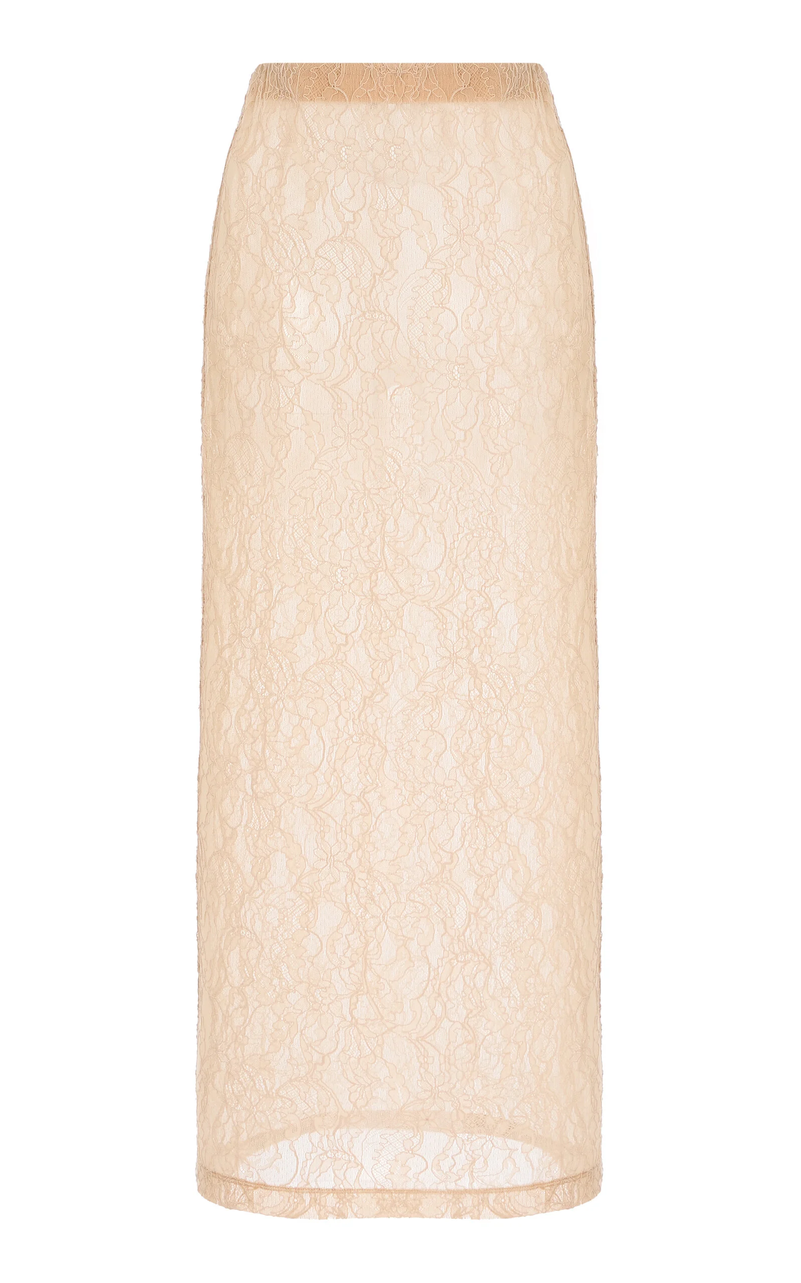 Lace Tube Skirt khaki - 1