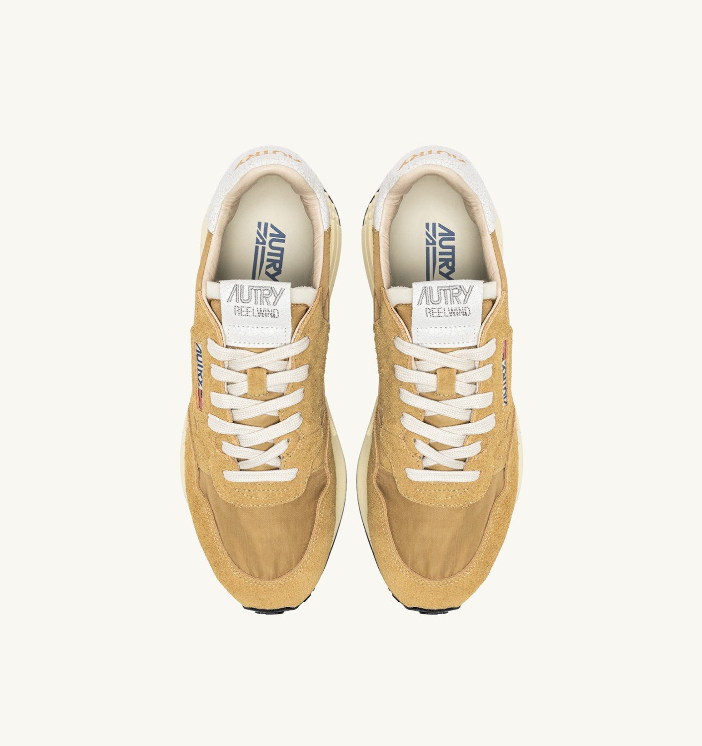 REELWIND LOW SNEAKERS IN NYLON AND SUEDE MUSTARD AND WHITE - 6