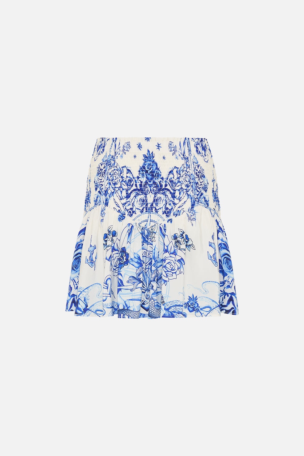 SHIRRED PANEL MINI SKIRT - 7