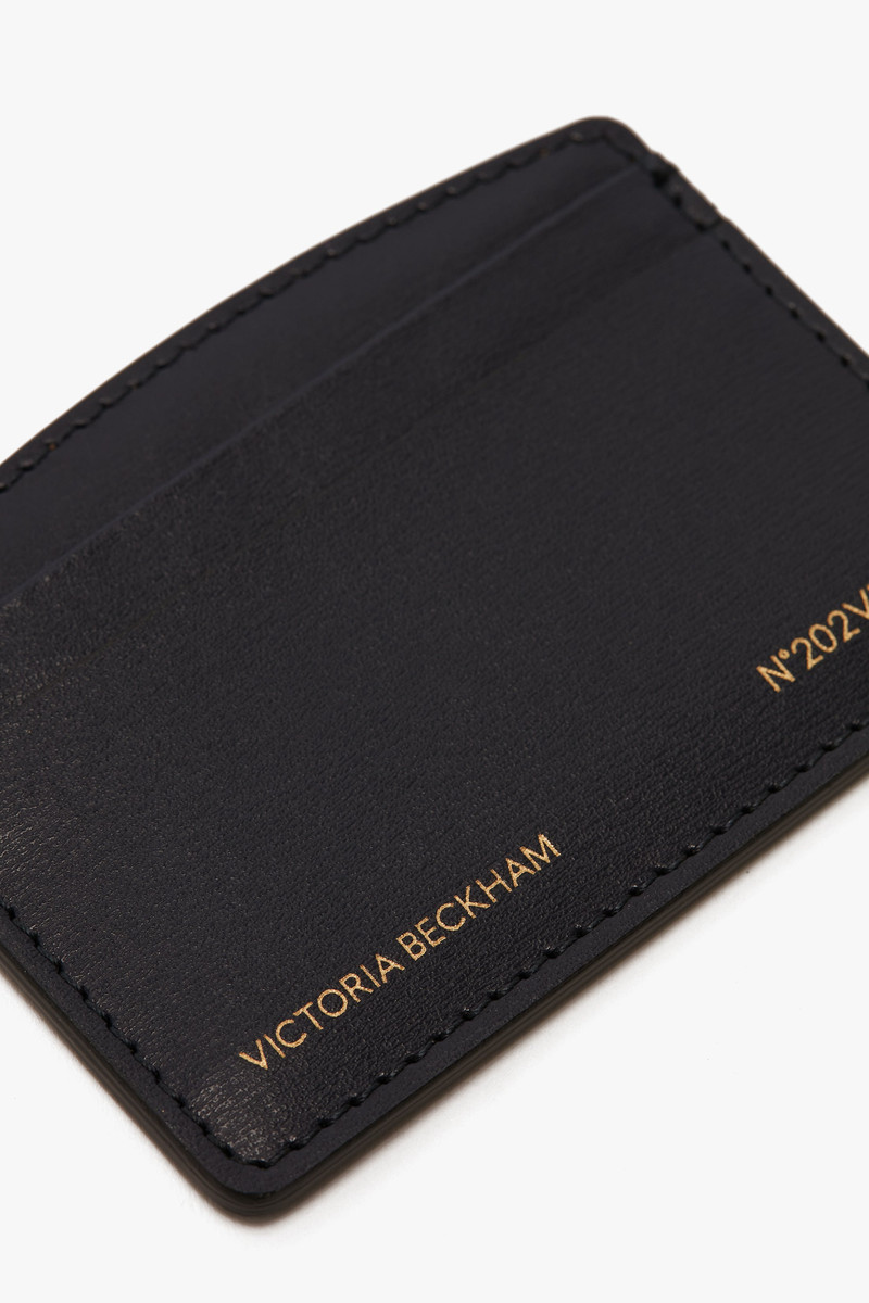 Victoria Card Holder In Navy Leather 5