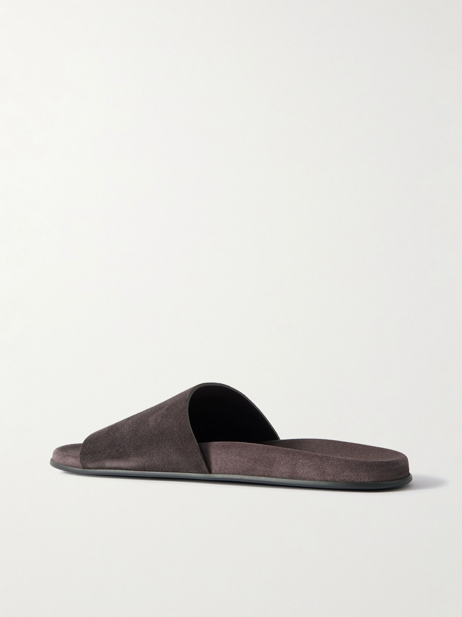 Hugh Suede Slides Brown - 3
