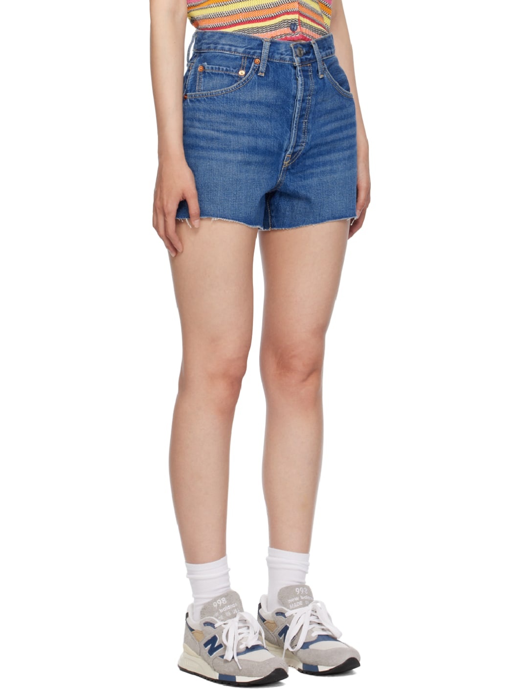 Blue 50s Denim Shorts - 2