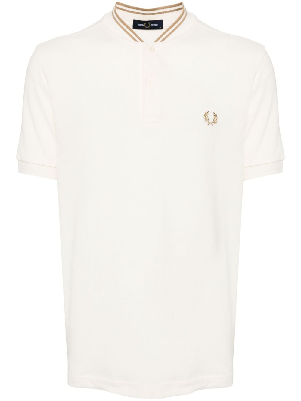 band-collar polo shirt - 1