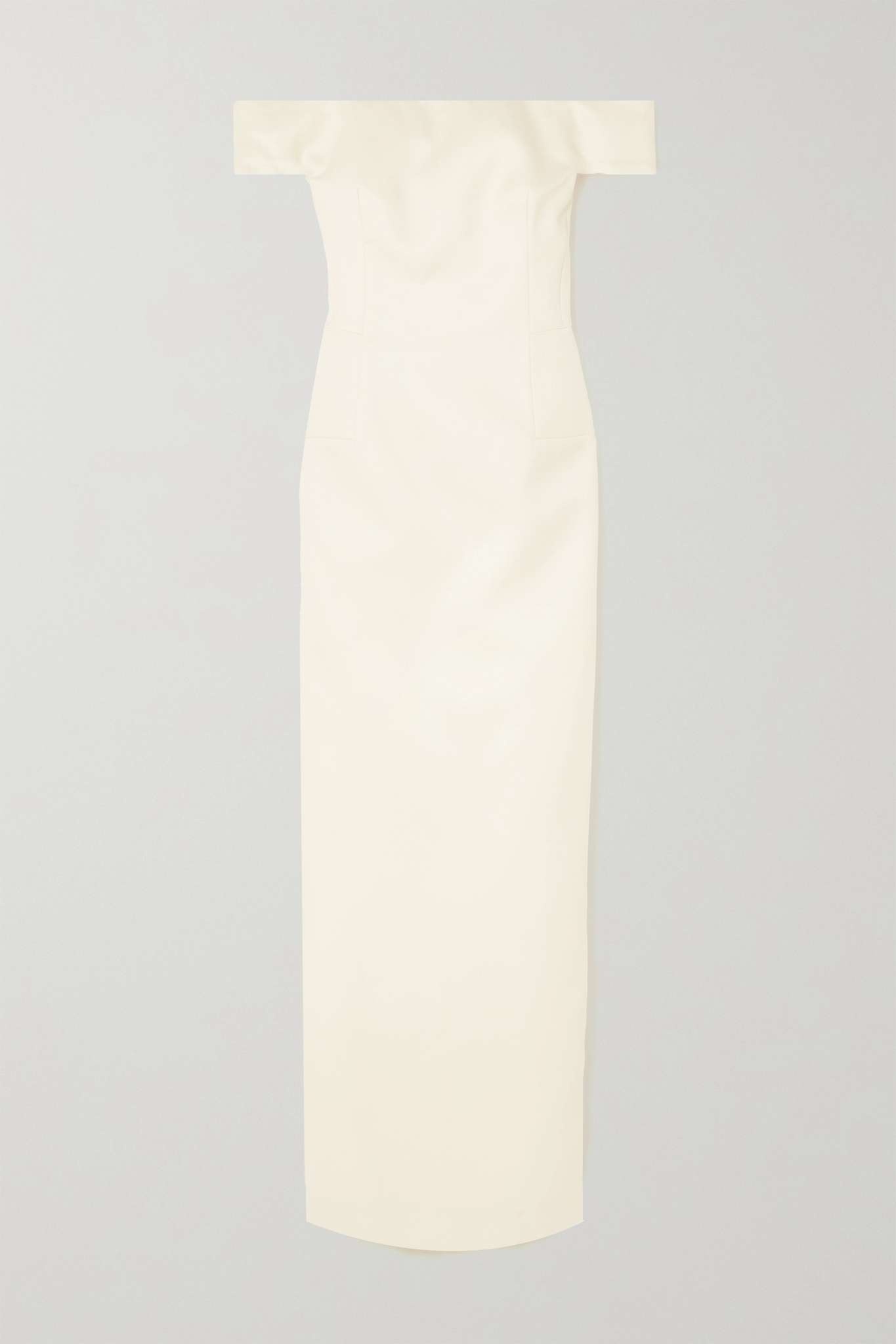 Sloane off-the-shoulder wool and silk-blend maxi dress - 1
