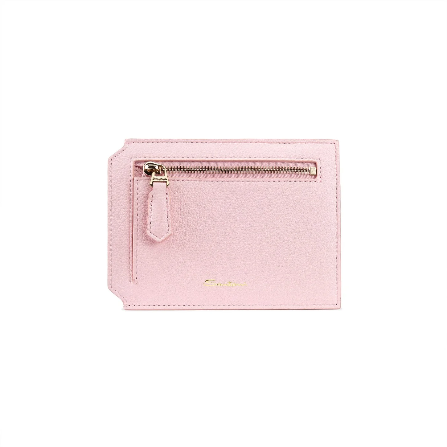 Pink tumbled leather document holder - 1