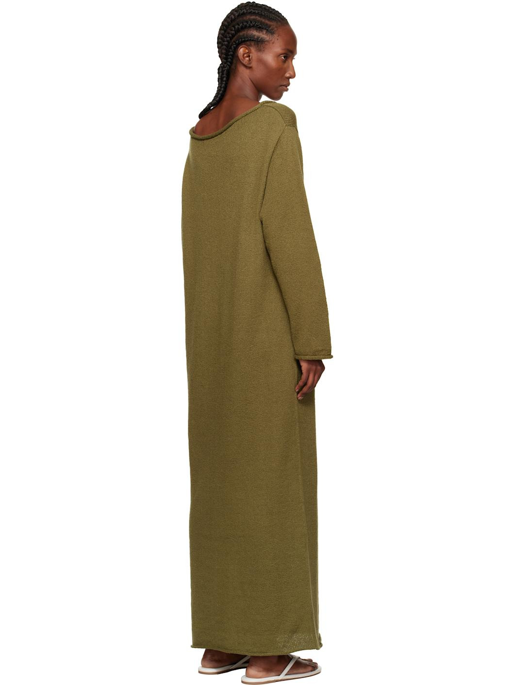Green Nora Lite Oversized LS Maxi Dress - 3