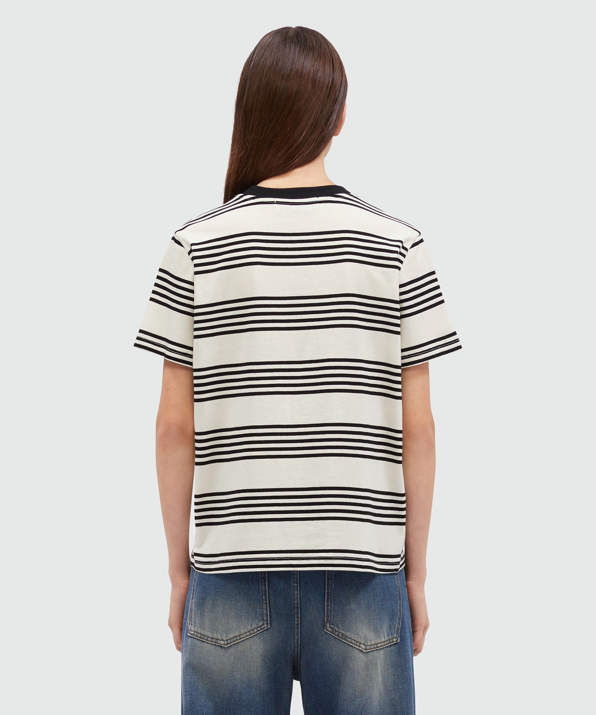 Two-tone striped cotton T-Shirt - 3