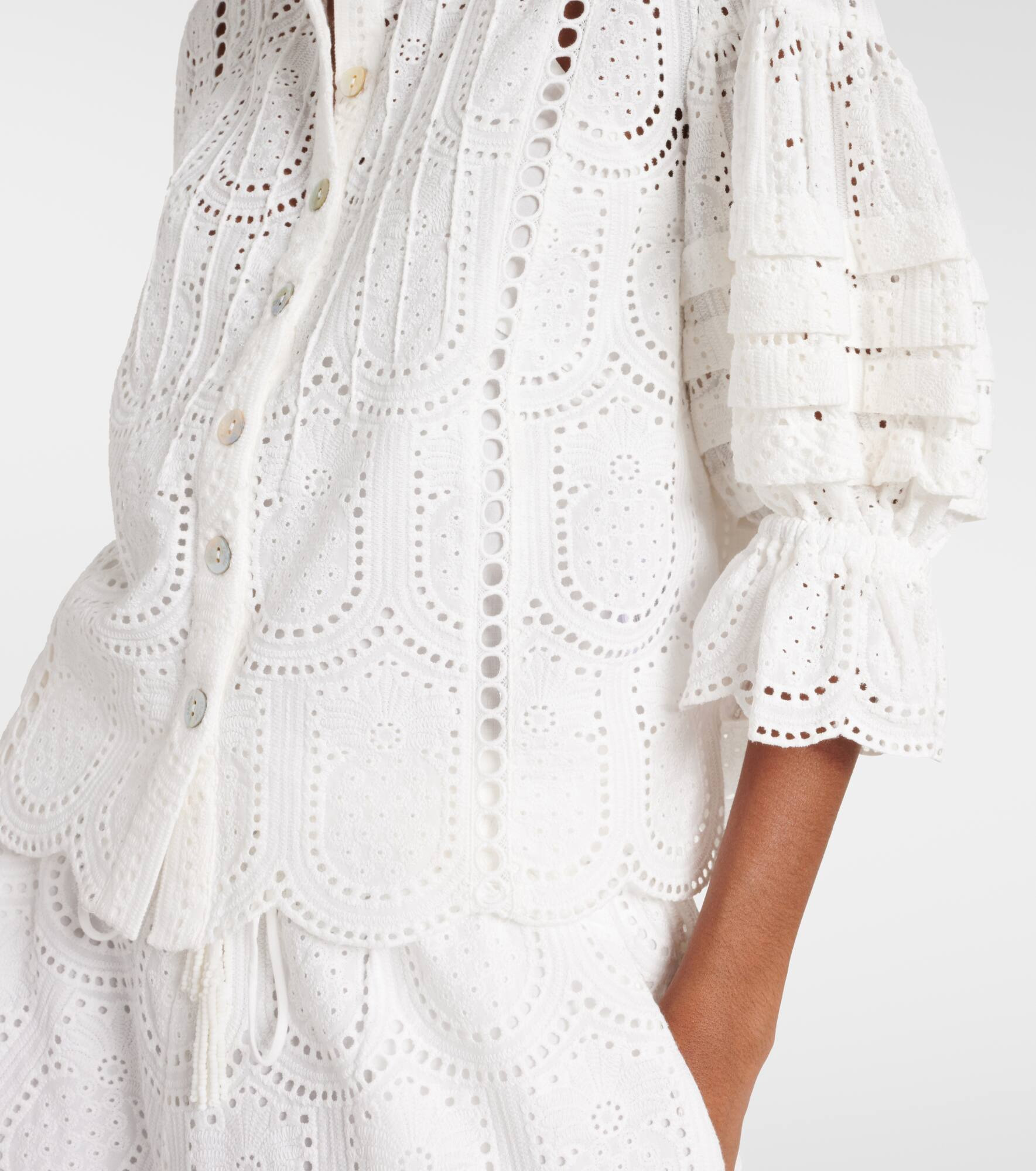 Embroidered cotton shirt - 5