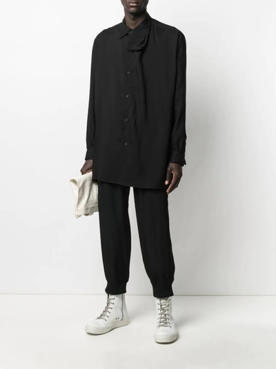 Yohji Yamamoto asymmetric TENCEL™ shirt outlook