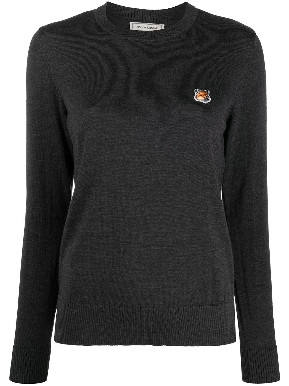 long-sleeved embroidered logo sweater - 1