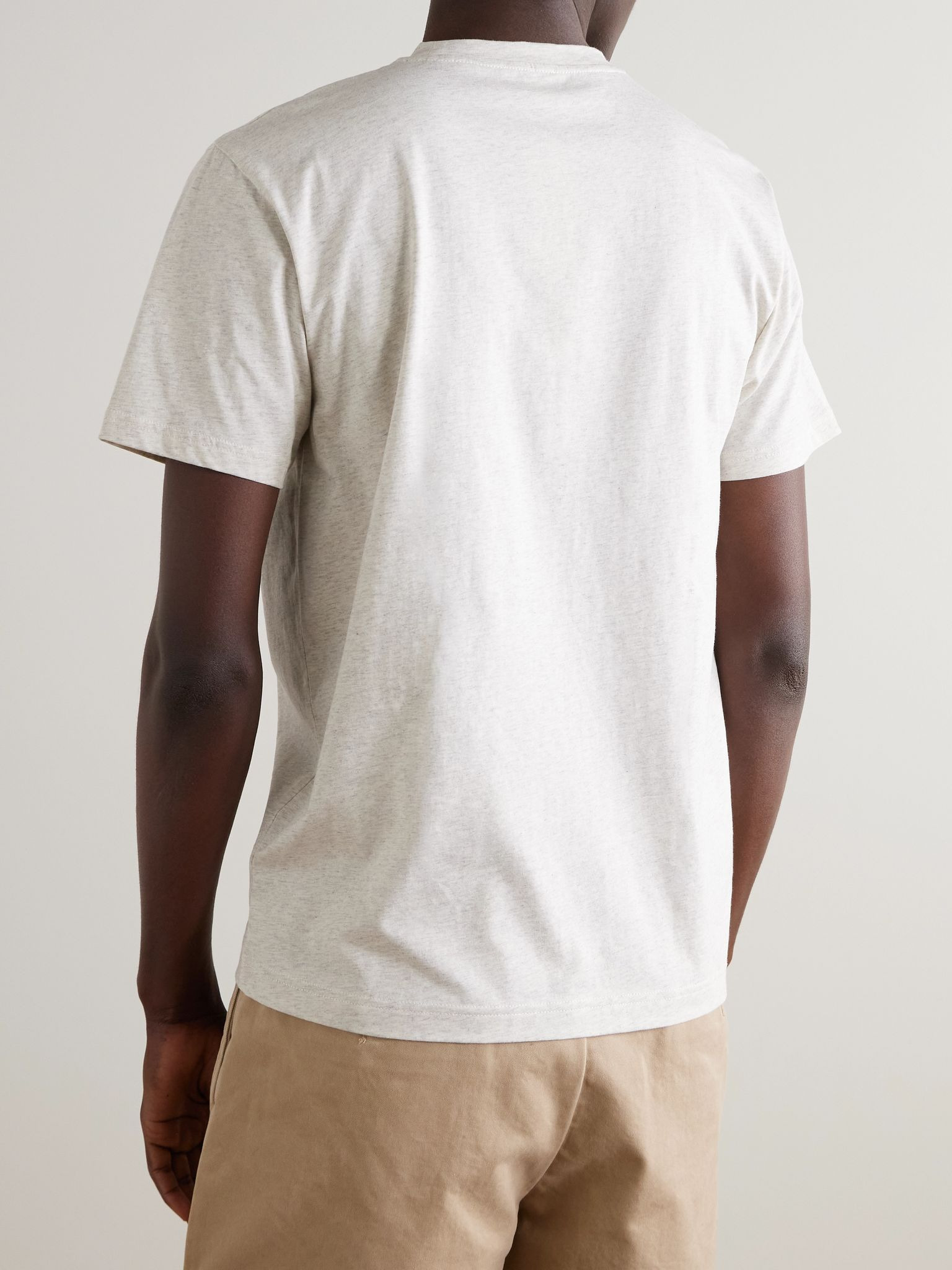 Riviera Cotton-Jersey T-Shirt Cream - 4