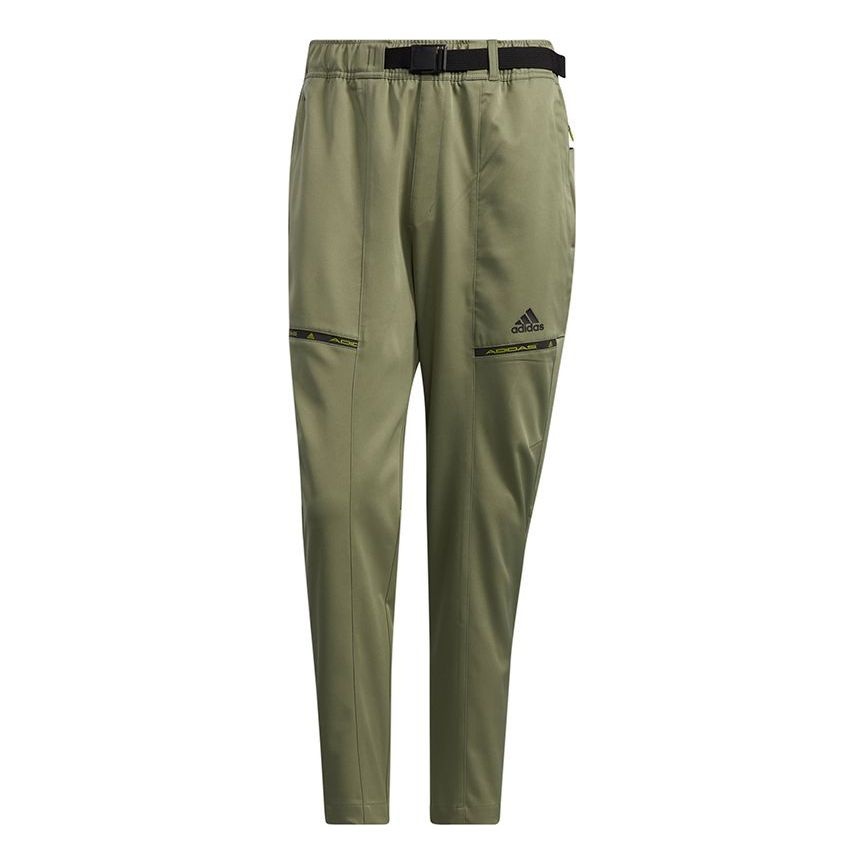 Men's adidas Th Qckdraw Pnt Running Training Woven Lacing Sports Pants/Trousers/Joggers Olive H40209 - 1