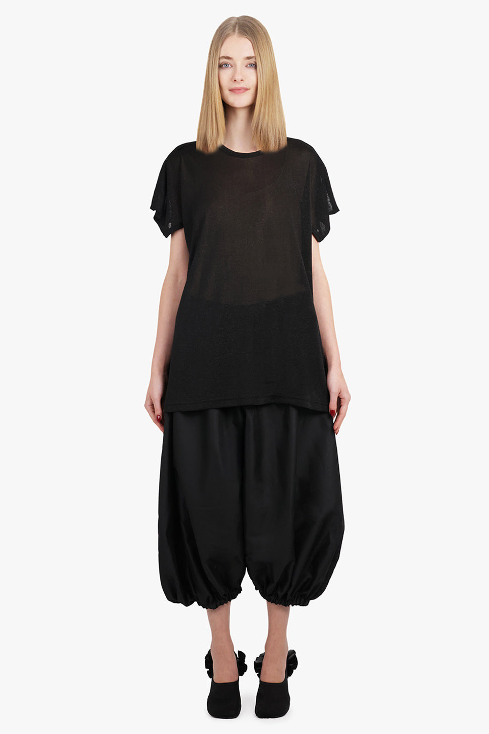 GLITTER S/S RELAXED TOP | BLACK - 6