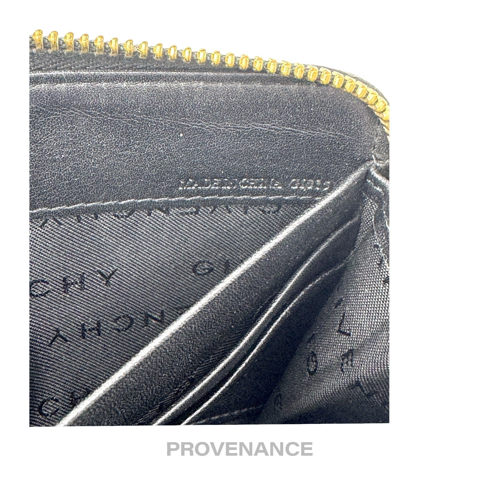 Givenchy Logo Zip Long Wallet - Black Grained Leather - 10