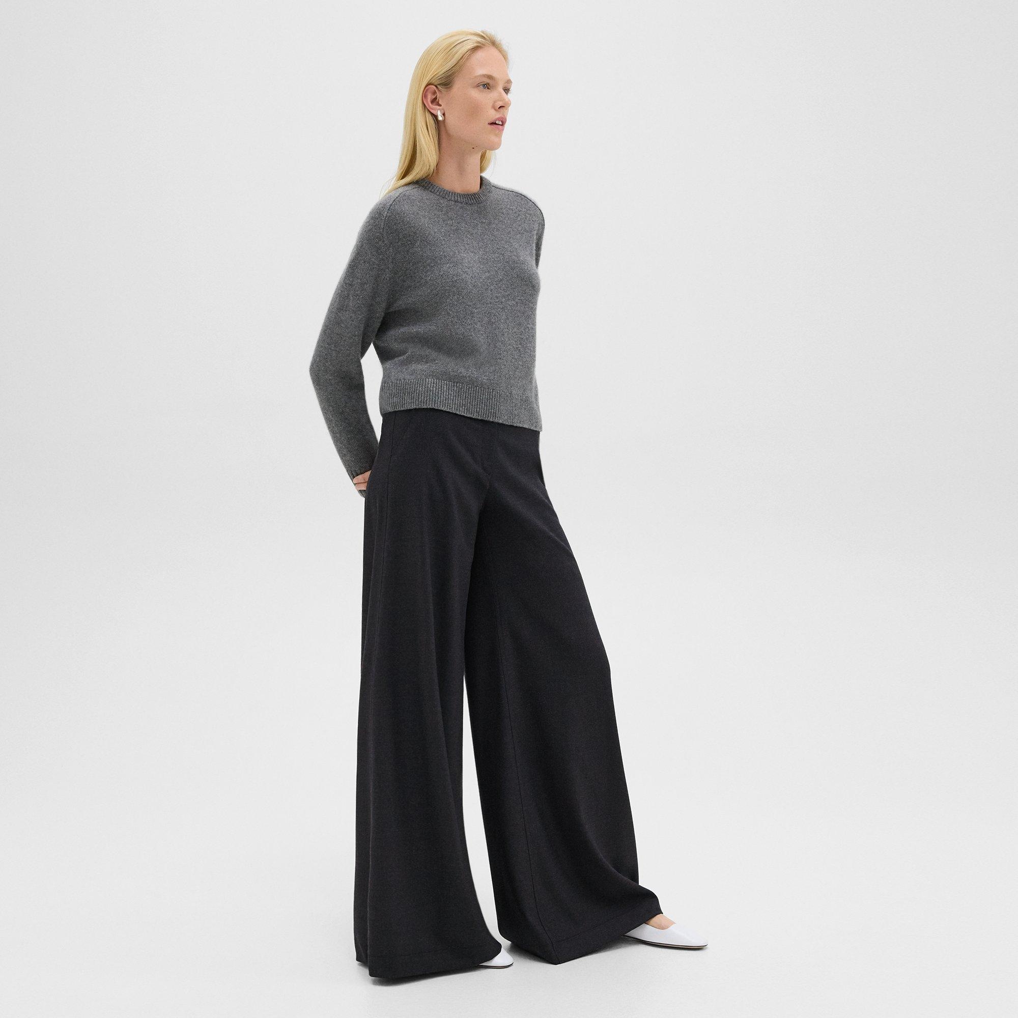 Ultra Wide-Leg Pant in Stretch Flannel - 2