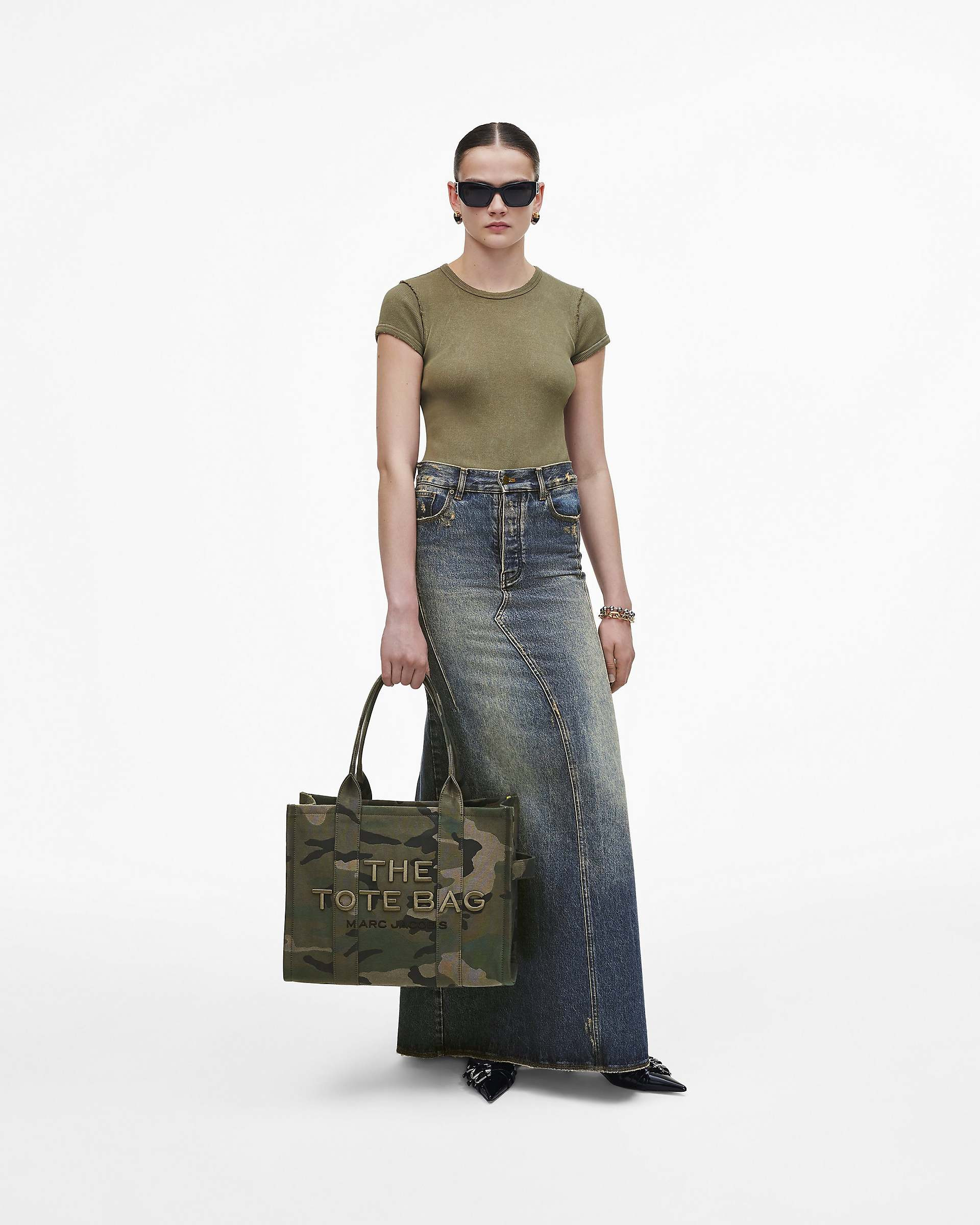 THE CAMO JACQUARD LARGE TOTE BAG - 8