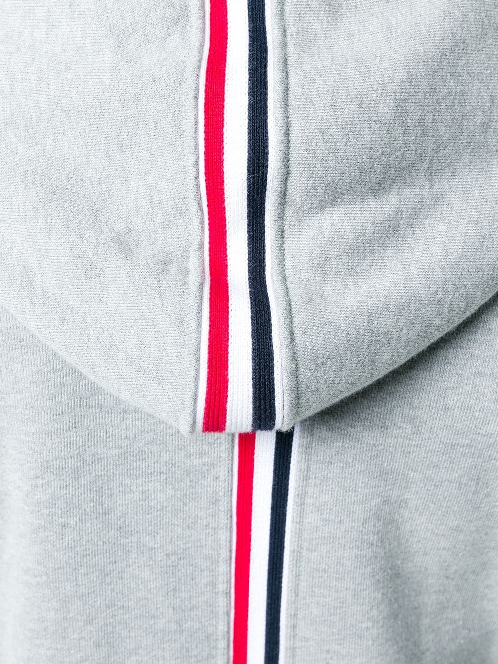 Center-Back Stripe Zip-Up Hoodie - 5