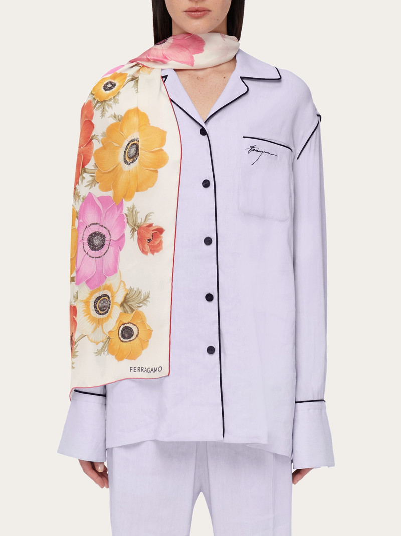 Anemone print silk scarf 3