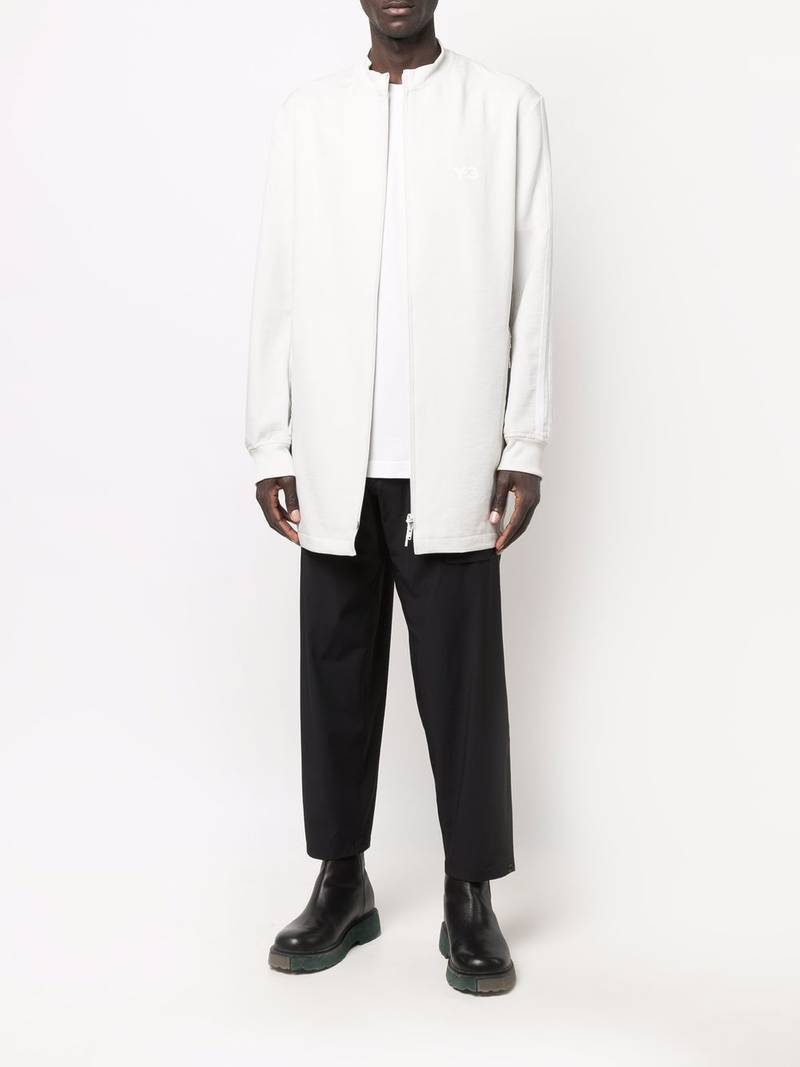 Y-3 tonal logo-print jacket outlook